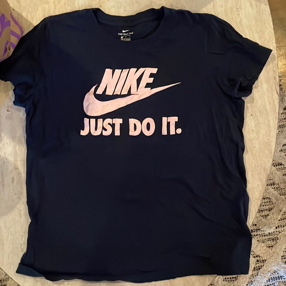 Navy Blue/ Pink Nike Tee Shirt